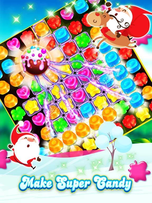 Изображение игры: Candy Gems Christmas - New Best Match 3 Puzzle