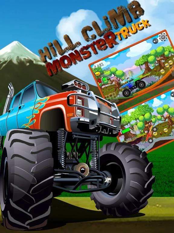 Изображение игры: Car Truck Hill Racing: Monster Mountain Climb