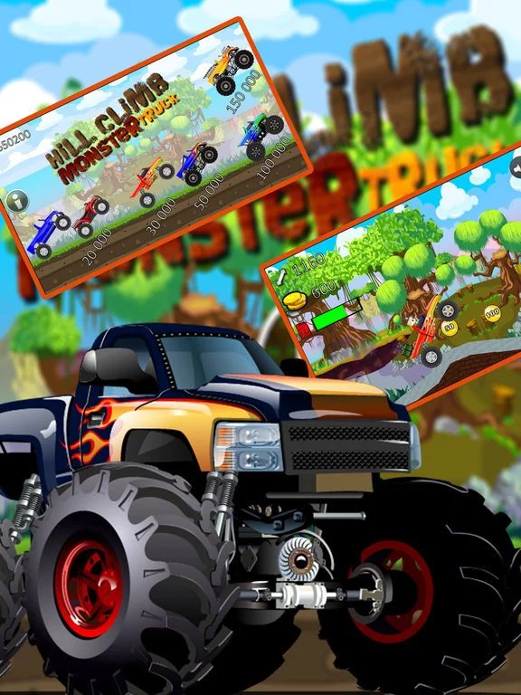 Изображение игры: Car Truck Hill Racing: Monster Mountain Climb