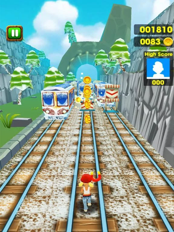 Изображение игры: Subway Santa Running: Xmas Train Surfers