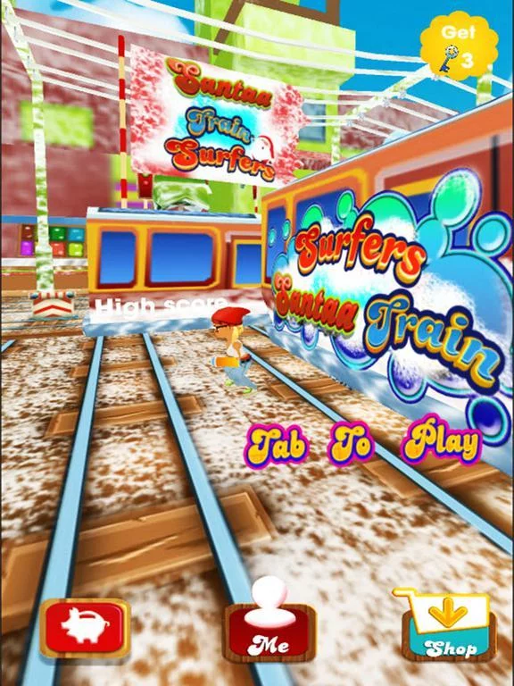 Изображение игры: Subway Santa Running: Xmas Train Surfers