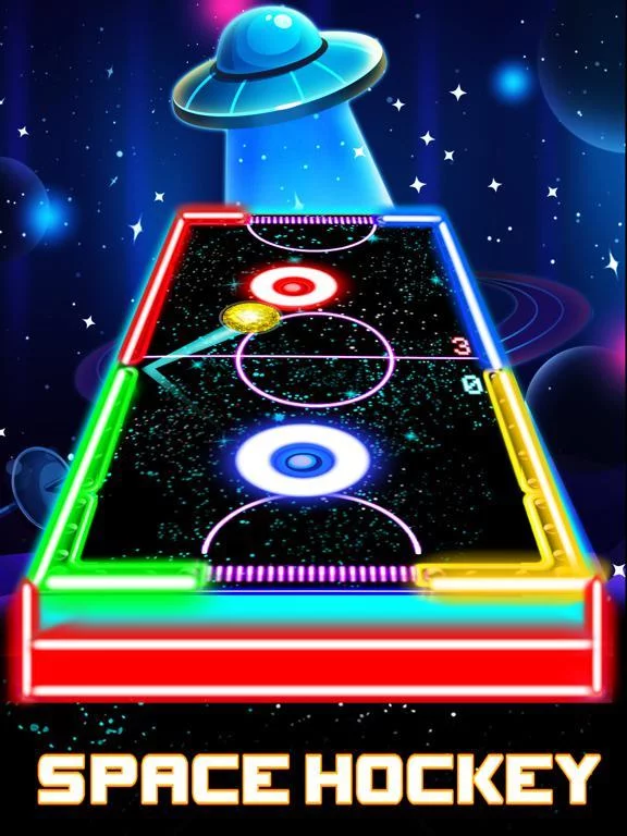 Изображение игры: Glow Hockey HD - Best Neon Light Air Hockey