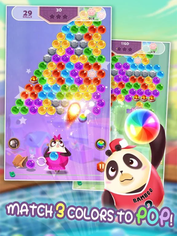 Изображение игры: Panda Bubble: Love Story