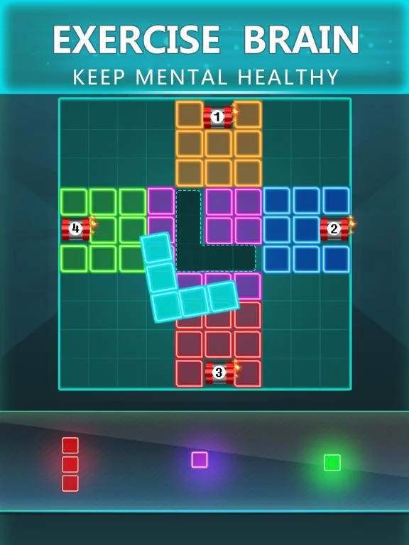 Изображение игры: Glow Block Puzzle