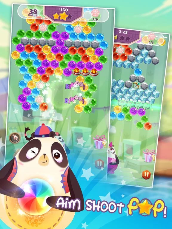 Изображение игры: Panda Bubble: Love Story