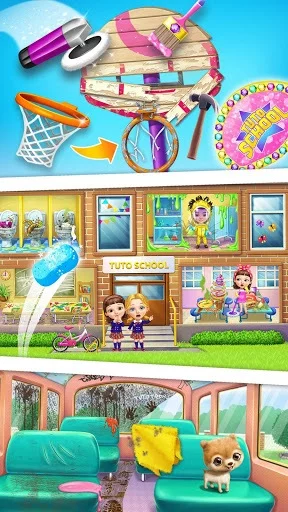 Изображение игры: Sweet Baby Girl Cleanup 6 - Cleaning Fun at School