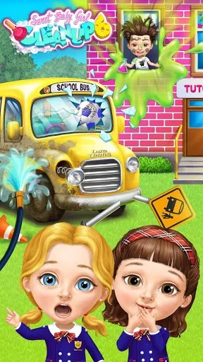 Изображение игры: Sweet Baby Girl Cleanup 6 - Cleaning Fun at School