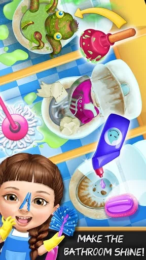 Изображение игры: Sweet Baby Girl Cleanup 6 - Cleaning Fun at School