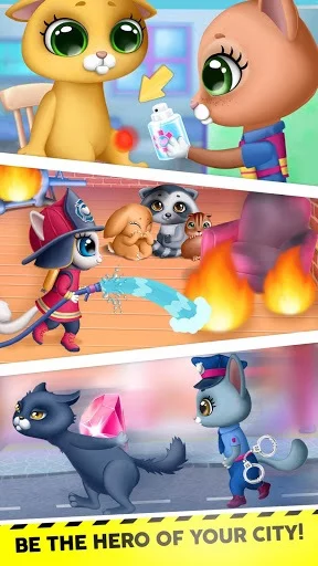 Изображение игры: Kitty Meow Meow City Heroes - Cats to the Rescue!