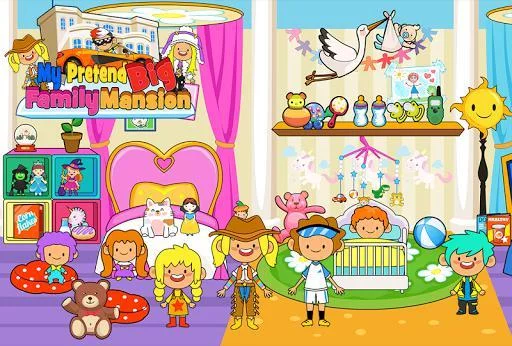 Изображение игры: My Pretend Family Mansion - Big Friends Dollhouse