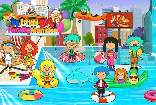 Изображение игры: My Pretend Family Mansion - Big Friends Dollhouse