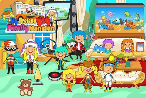 Изображение игры: My Pretend Family Mansion - Big Friends Dollhouse