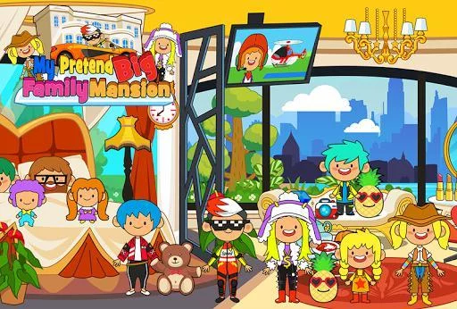 Изображение игры: My Pretend Family Mansion - Big Friends Dollhouse