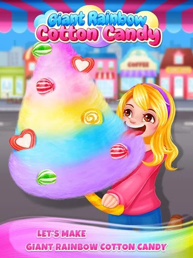 Изображение игры: Carnival Fair Food - Sweet Rainbow Cotton Candy