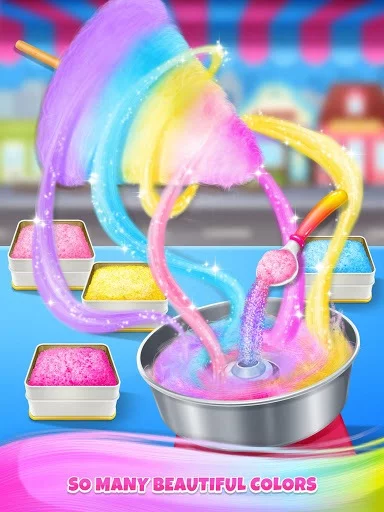 Изображение игры: Carnival Fair Food - Sweet Rainbow Cotton Candy