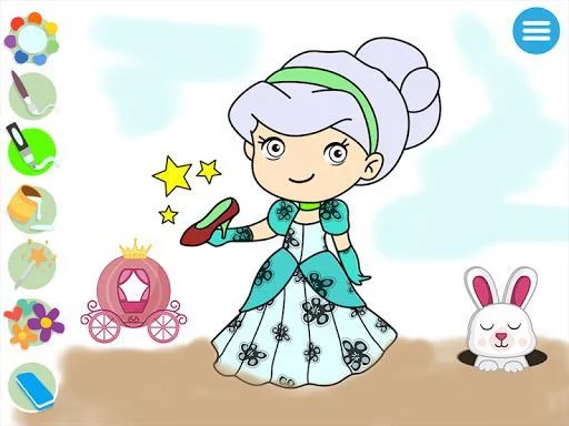 Изображение игры: Kids Princess Coloring Book 🎨