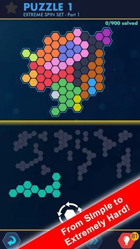 Изображение игры: Hexa Block Ultimate - with spin! Logic Puzzle Game