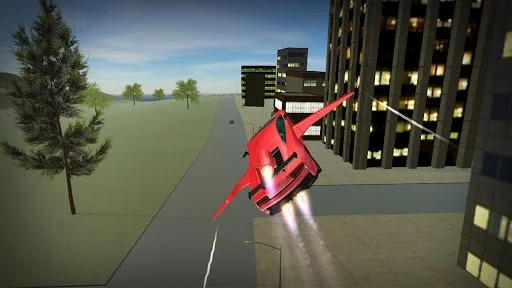 Изображение игры: Flying Car Simulator 2018: Air Stunts