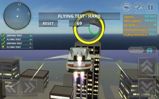 Изображение игры: Flying Car Simulator 2018: Air Stunts