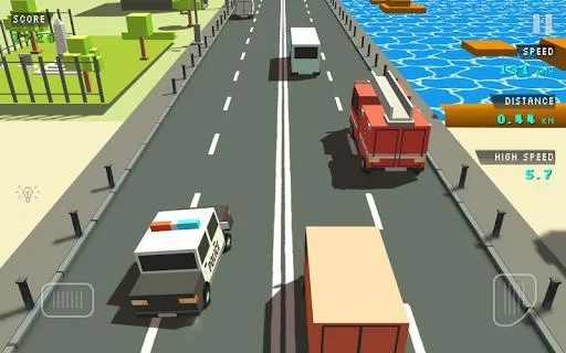 Изображение игры: Blocky Traffic Racer