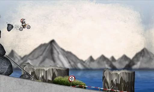 Изображение игры: Stickman Downhill Motocross