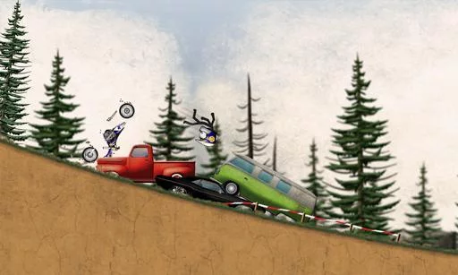 Изображение игры: Stickman Downhill Motocross