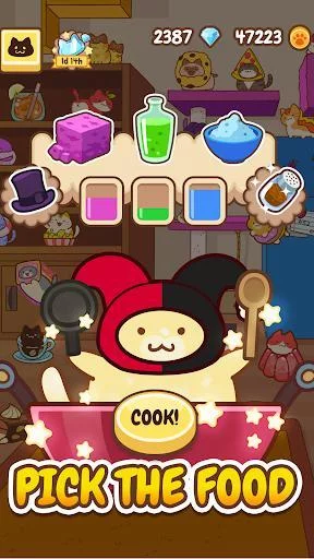 Изображение игры: Baking of: Food Cats - Cute Kitty Collecting Game