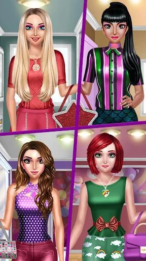 Изображение игры: Rainbow Girls Dress Up