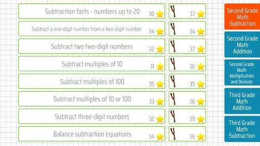 Изображение игры: Second grade Math - Subtraction