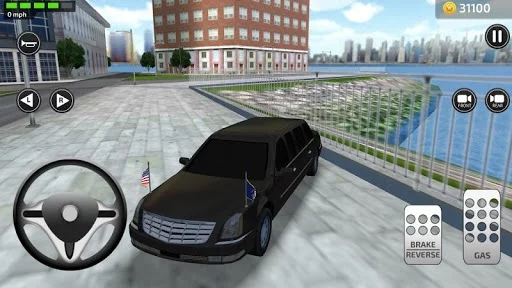 Изображение игры: 3D Car Driving Simulator - President Donald Trump