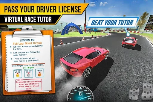 Изображение игры: Driving School Test Car Racing