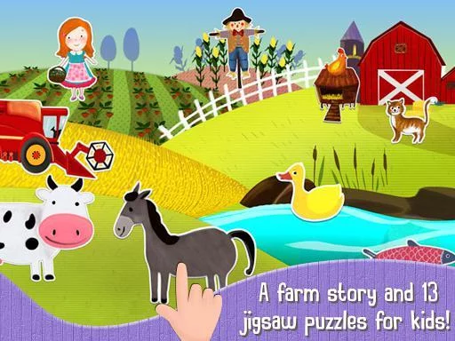 Изображение игры: Kids Jigsaw Puzzles: Farm Animals & Vehicles