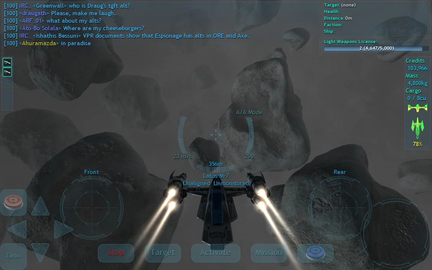 Изображение игры: Vendetta Online (3D Space MMO)