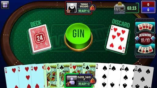Изображение игры: Gin Rummy Online