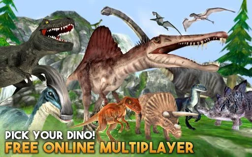 Изображение игры: Dino World Online - Hunters 3D