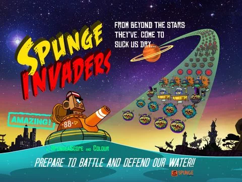 Изображение игры: Spunge Invaders