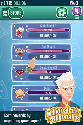 Изображение игры: Millionaire Billionaire Tycoon 💰 - Clicker Game