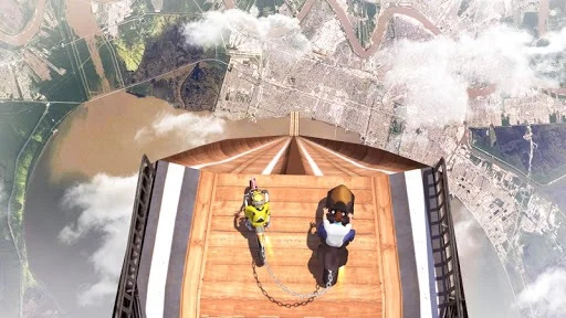 Изображение игры: Chained Bikes: Mega Ramp Stunts