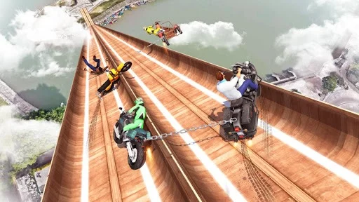 Изображение игры: Chained Bikes: Mega Ramp Stunts
