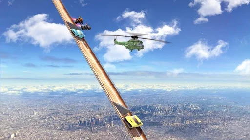 Изображение игры: Chained Bikes: Mega Ramp Stunts