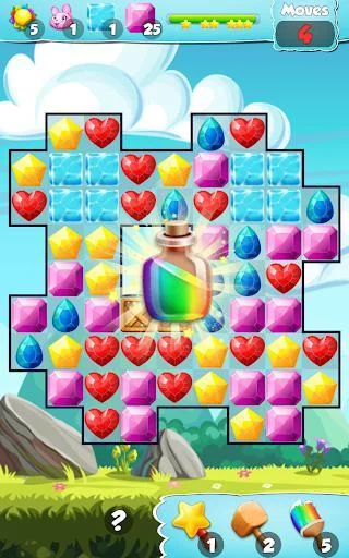 Изображение игры: Jewels Gems Quest - Match 3 Game