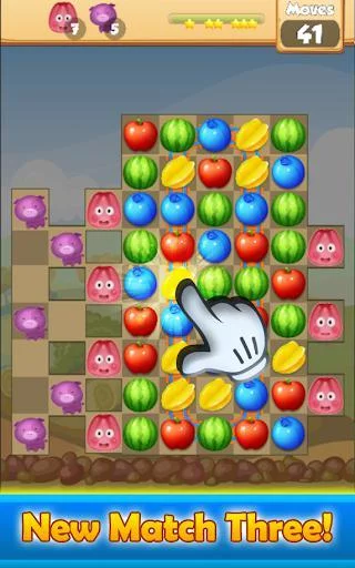 Изображение игры: Farm Fruit Pop Party - Match 3 game