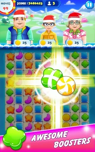Изображение игры: Christmas Bash - Santa Claus Match 3 Puzzle