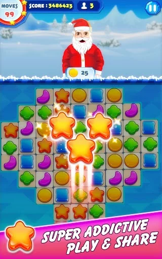 Изображение игры: Christmas Bash - Santa Claus Match 3 Puzzle