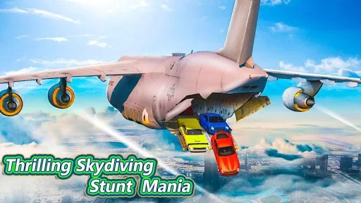 Изображение игры: Skydiving Stunt Car Racing