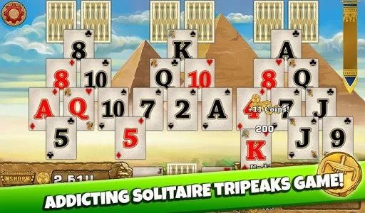 Изображение игры: 3 Pyramid Tripeaks Solitaire - Free Card Game