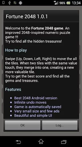 Изображение игры: Fortune 2048 - Arcade mode & Classic mode