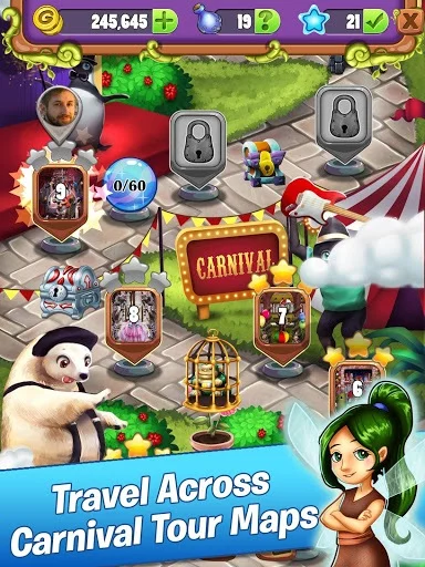 Изображение игры: Mahjong Magic: Carnival World Tour