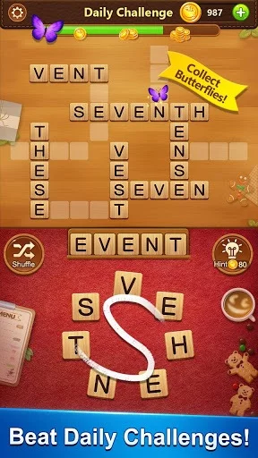 Изображение игры: Word Cafe - A Crossword Puzzle