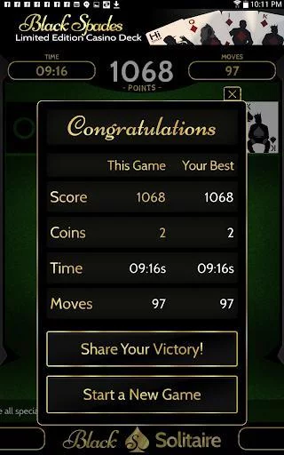 Изображение игры: The Black Solitaire Game